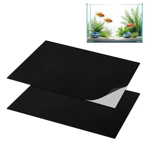 NBEADS 2 Pcs Neoprene Foam Self-Adhesive Board, 19.7x13.8 Inch Black Craft Foam Sheet, Aquarium Fish Tank Leveling Mat Shock Absorbing Pad