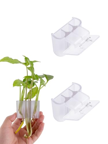 3 Holes Upgraded Aquatic Plant Cup Aquarium Plant Holder for Tank, Hanging Aquarium Plant Holder, Aquarium Aquatic Plant Cultivation, Aquarium Plant Decoration - 2 Pcs White