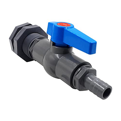 rain barrel spigot kit within MIP1-1/2 inch to FIP 1 inch pvc bulkhead adapter valve 5/8" barb fitting, for 5/2.5/50/55/100 gallon water tank garden bucket outdoor rainwater collection