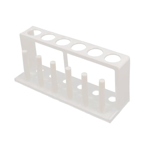 Healifty Plastic Test Tube Rack Holder White Water Quality Test Tube Stand Organizer for Laboratory and Aquarium Use