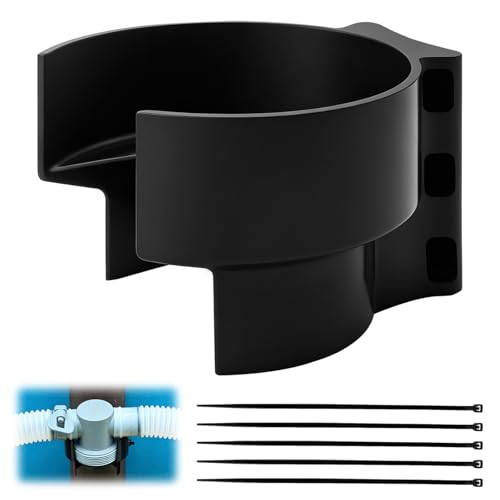 Swimming Pools Plunger Valve Bracket, Pool Hose Holder, Pool Valve Support, Pool Accessories for Above Ground Pools, Compatible with Intex Pool(with Zip Ties)