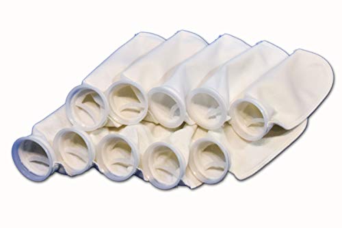 Filter Sock, 200 Micron, 10 Pack, Perfect for Aquariums, Made in USA (4" x 14" - 10 Pack) - size: 4" x 14" - 10 Pack