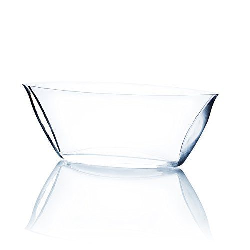 WGV Glass Candle Holder, Length 8.25", Width 2.5", Height 3", Clear Boat Floral Tea Light Pillar Container Planter Terrarium for Wedding Party Ceremony Event Office Home Decor 1 Piece - size: 8.25" Long