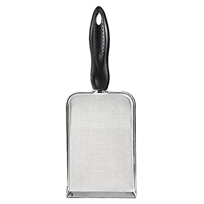 Sand Scooper Stainless Steel Fine Mesh Metal Shovel Terrarium Substrate Litter Corner Scoops Scooper for Bedding Bearded Dragon Scoops - size: 2mm hole