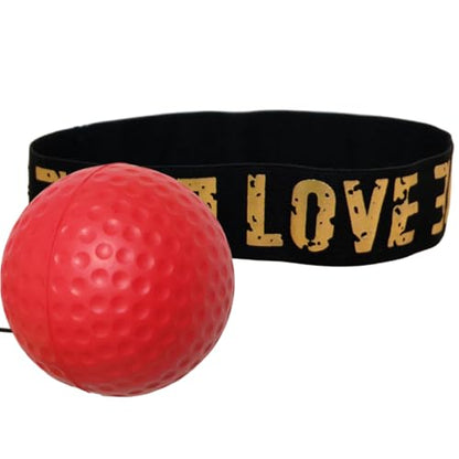 Sports Reaction Ball Boxing Reaction Training Ball, PU Reflex Ball Head-Mounted Love Adjustable Elastic Band, Perfect for Fighting Skills, Reaction Speed, Hand-Eye Coordination Training