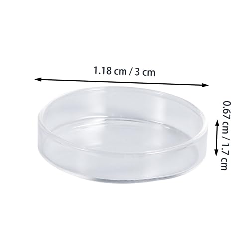 Toddmomy Clear Glass Shrimp Feed Dish Small Fish Feeding Bowl Durable Glass Feeder for Shrimp Fish and Reptiles for Aquariums and Home Decor
