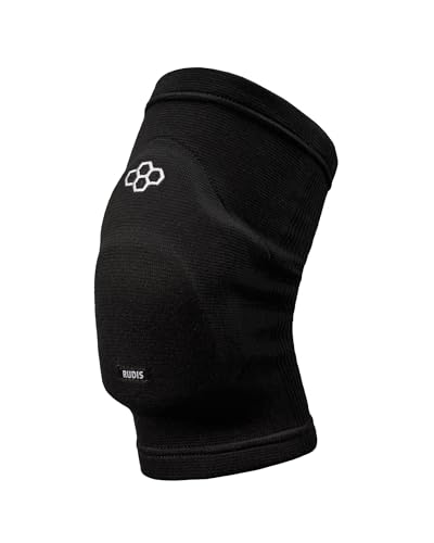 RUDIS Impact-Resistant Black Knee Pad for Wrestling - color: Black, size: L/XL
