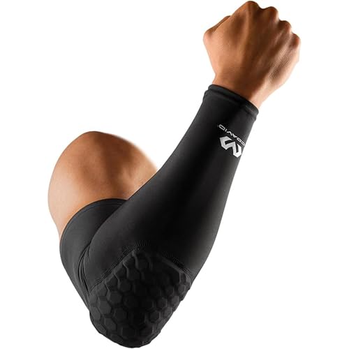 McDavid HEX Shooter Arm Sleeve Single Padded Compression Sleeve Basketball Football Sports Protection - color: Black, size: X-Small