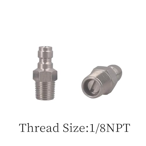 1pcs 8MM 1/8NPT Stainless Steel Male Quick Coupler Air Tank Soft Connector Pneumatic Accesories for Diving Compressor Aquarium(1 PC)