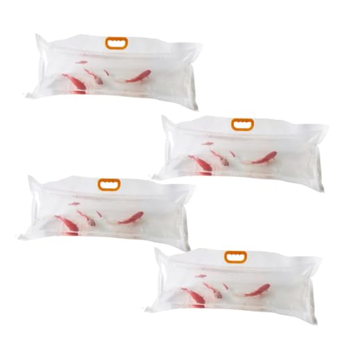 4pcs Oxygen Filling Live Fish Bags Catering Plastic Grocery Tote for Moving Storage