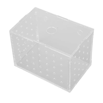 Fish Breeder Box, Aquarium Fish Breeding Box, High Transparency Acrylic Hatchery Incubator Tank with Suction Cups for Baby Fish Shrimp Clownfish Isolation and Rearing (9 * 6 * 7CM)