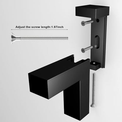 Heavy Duty Floating Wood/Glass Shelf Bracket 4 Pcs, Adjustable Glass Shelves Mounting Brackets for 3-28mm Thickness, Rust Resistant Zinc Alloy Clamp Support (25lbs Load) for Bathroom (Set of 4)