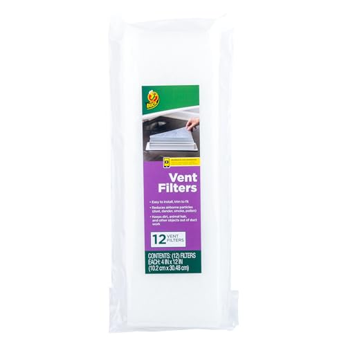 Duck Brand Air Vent Filters, Reduce Airborne Particles like Dust, Dander, Pollen and Trap Debris in your Ventilation System, Air Register Vent Filters for Home, 4" x 12",12 count White (Pack of 6) - size: 72 Filters