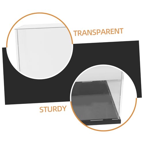 Acrylic Boxing Glove Display Box Storage Rack for Figurines Black
