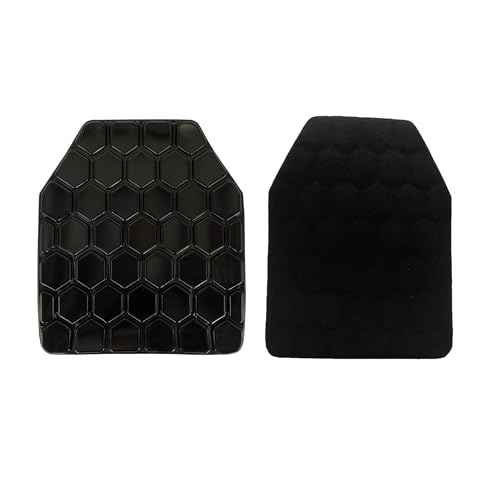 Tactical Airsoft Plates Non-Newtonian Vest Inner Liner Shock Plates Boxing Body Protector Back Thoracic protection - color: Black