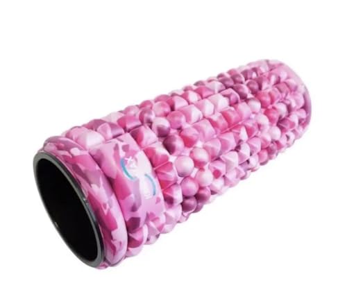 Professional Massage Foam Roller, Love, Pink Camouflage Pattern