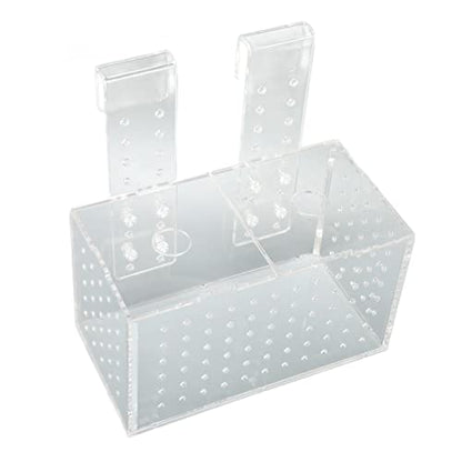 Fish Breeding Isolation Box, Acrylic Aquarium Hatchery 17x9x10cm, Transparent with Hook Installation - Easy Observation, Secure Lid Design, Suitable for Small Fish Tank (17 * 9 * 10CM) - size: 17*9*10CM