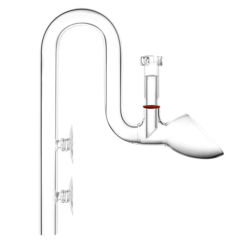Glass Lily Pipe Outflow with Surface Skimmer for Planted Tank Aquarium (17mm for 16/22mm (5/8'' i.d.) tubing) - size: 17mm for 16/22mm (5/8'' i.d.) tubing