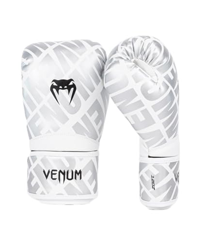 Venum Contender 1.5 Boxing Gloves - color: White/Silver, size: 12-Ounce