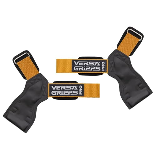 Versa Gripps® PRO Wrist Straps, Train Better - color: Gold/Black, size: X-Small: 5" to 6"