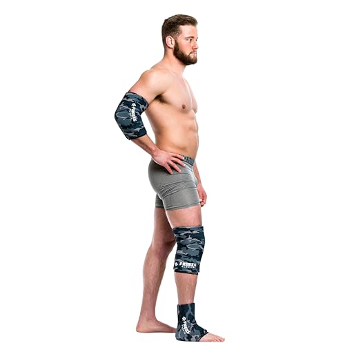 FreezeSleeve Ice & Heat Therapy Sleeve- Reusable, Flexible Gel Hot/Cold Pack, 360 Coverage for Knee, Elbow, Ankle, Wrist- Blue Camo, X-Large - color: Blue Camo, size: X-Large (Pack of 1)
