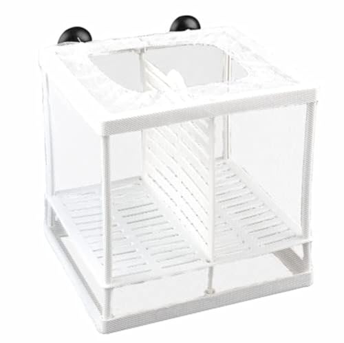 Fish Nursery for Aquarium-Fish，Aquarium Fish Breeder Box, Hatching Box, Juvenile Fish Spawning Incubator, Water Isolation Net Hatchery、Fish Isolation Box 16 x 14 x 15cm - color: square