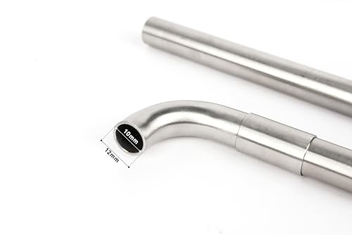 304 Stainless Steel Lily Pipes with Clamps for Rimless Glass Aquarium, Inflow and Outflow Set (Pipe Diameter 12mm)… - size: ID/OD=10/12mm