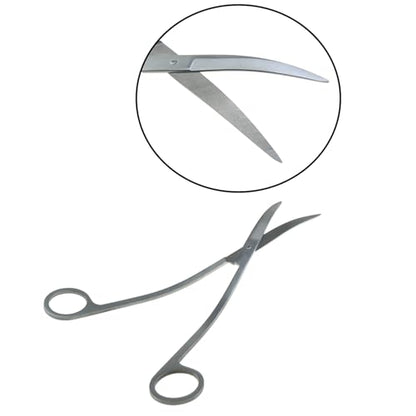 DGZZI 25cm Wave Scissors Stainless Steel Aquatic Weed Pruning Tool Fish Tank Aquarium Cleaning Flat Sand Shovel Algae Scraper Pet Supplies