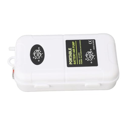 Aquarium Oxygen Pump, Battery Powered Mini Air Pump 5W with 0.6m Hose and Bubble Stone, Portable Fish Tank Aerator for Emergency Oxygenation Outdoor Fishing Bait Buckets