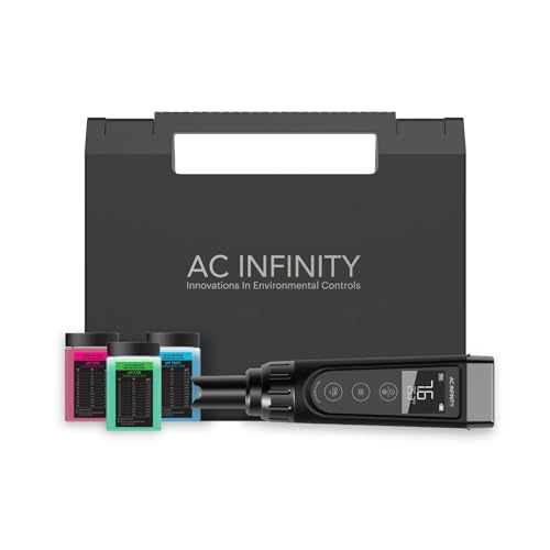 AC Infinity pH Meter PRO Kit, High Precision Digital pH Pen with ±0.01 pH Accuracy and Interchangeable Probe, Nutrient Test pH Meter for Water Hydroponics Plants, Gardening, Aquariums, Swimming Pools - size: pH Meter PRO Kit