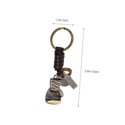 Happyyami Stylish Boxing Glove Keychain Pendant Durable and Metal Keyring Ornament Women Accessory for Car Keys and Handbags Unique