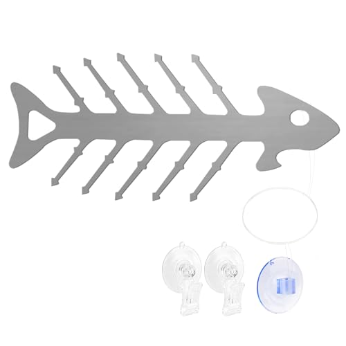 Fish Tank Cucumber Holder for Pleco, Aquarium Vegetable Clip Suction Cup, Stainless Steel Aquarium Vegetable Feeding Tools for Shrimp Loach Pleco Food Feeder in Fresh and Salt Water