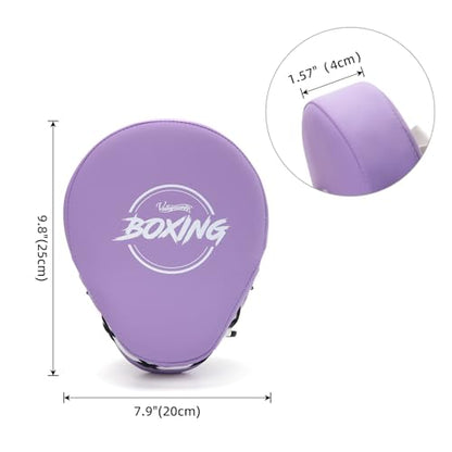 Valleycomfy Boxing Pads Curved Focus Punching Mitts for Men Women - color: Purple