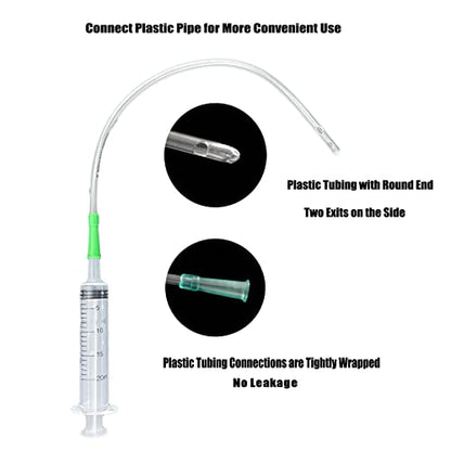 6pcs 20ml Plastic Syringes with 2pcs 13inch Plastic Tubing, Syringe for Liquid in Scientific Lab, Pet Feeding, Glue Syringe for Craft Making, Epoxy Resin, Lubricant, Lip Gloss Filling and Supplies - size: 6pcs 20ml syringes with 2 tubings