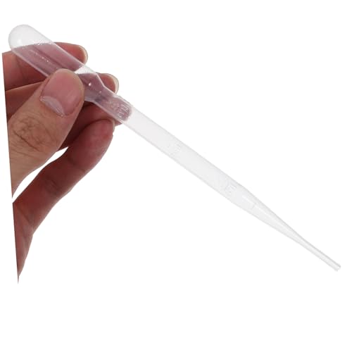 100pcs Plastic Pipettes Graduated Eye Droppers Oil Transfer Disposables for Lab Science Art DIY Projects Medicine Aquarium