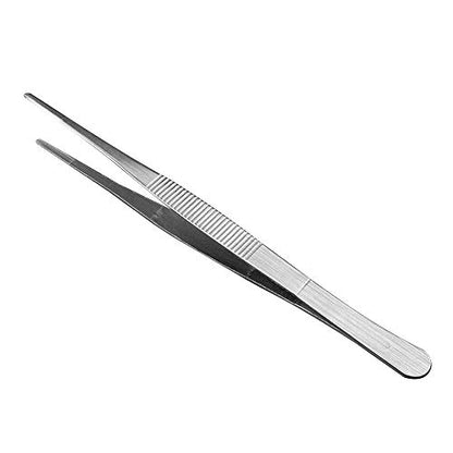 Kitchen tweezer Stainless Steel, 8inch Long tweezer with Precision Serrated Tips for Cooking Pincette for Sea food, Bar Tweezer - size: 8"