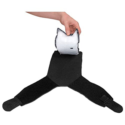 Universal Ankle Compression Wrap – Hot and Cold Therapy System Ankle Support with Direct Stick Packs & Dual Compression Straps – Breathable & Hypoallergenic Design - style: Ankle