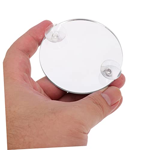Happyyami Betta Fish Tank Mirror Decorations 10pcs Suction Cup Aquarium Airline Mirror Toy for Betta Fish Safe Material