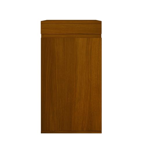 10-15 Gallon Fish Tank Stand with Storage Cabinet, 16.9" x 16.9" Aquarium Stand with Power Outlets, 330LBS, Cube Tank Stand with Adjustable Shelf, Brown