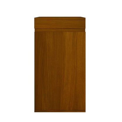 10-15 Gallon Fish Tank Stand with Storage Cabinet, 16.9" x 16.9" Aquarium Stand with Power Outlets, 330LBS, Cube Tank Stand with Adjustable Shelf, Brown