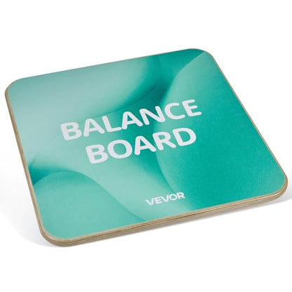 VEVOR Balance Board, 360° Rotating Wobble Board Trainer for Adults 3-Level Adjustable, Wooden Balance Training Equipment, Slip-Resistant Surface for Core Workout, Standing Desk Exercise, Home Gym