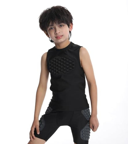 Topeter Baseball Chest Protector Shirt for Youth Kids, Heart Guard Sternum Protection Tank Tops for Goalies Catchers - size: Small, style: Impact-resistant