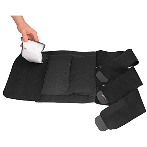 Universal Knee Compression Support – Hot and Cold Therapy System Adjustable Knee Support with Direct Stick Packs & Dual Compression Straps – Breathable & Hypoallergenic Design - style: Knee