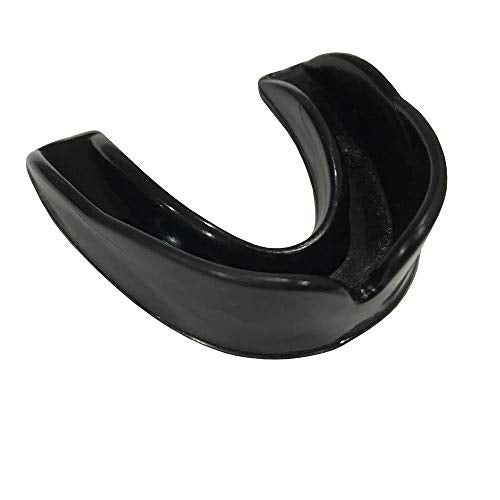 TMA Wrestling Mouth Guard for Boxing MMA Mouth Guard for Adults (Boxing, Martial Arts, Football, Taekwondo, Basketball, Lacrosse, Hockey, MMA) Mouthguard Slim Fit (Black) - color: Black