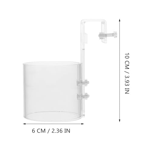 Fish Feeding Ring Acrylic Aquarium Feeder with Hook Anti-Scatter Fish Food Container Feeding Supply