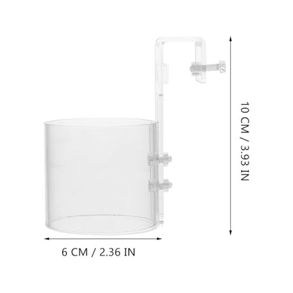 Fish Feeding Ring Acrylic Aquarium Feeder with Hook Anti-Scatter Fish Food Container Feeding Supply