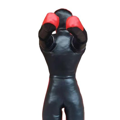 Boxing Dummy Wrestling Dummy for Kids Punching Dummy Judo Grappling Dummy Unfilled PU Leather for Karate Home Exercise