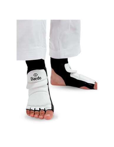 DAEDO Taekwondo Foot Protector, WT Standard Sizes, Lightweight and Comfortable for Training and Competitions - size: Large