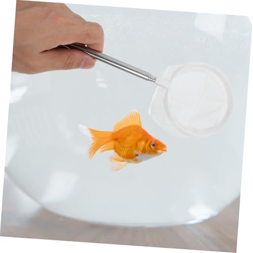 Kisangel Detachable Stainless Steel Fish Tank Net with Extendable Handle Fine Mesh for Gentle Catching and Versatile Utility for Aquariums and Fishing Activities