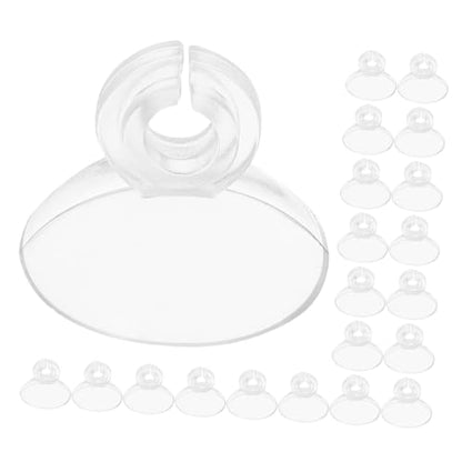 Toyvian 30pcs Aquarium Suction Cup Clips and Oxygen Tubing Clamps Soft Fixing Holders for Fish Tank Air Pump Accessories